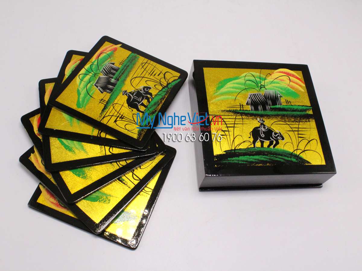 Lacquer Painting Coaster MNV-DLL002C